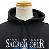バレンシアガ SACRE COEUR ダメージ加工 フーデッド プルオーバー パーカー ブラック XS メンズ