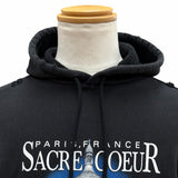バレンシアガ SACRE COEUR ダメージ加工 フーデッド プルオーバー パーカー ブラック XS メンズ - NEWSED