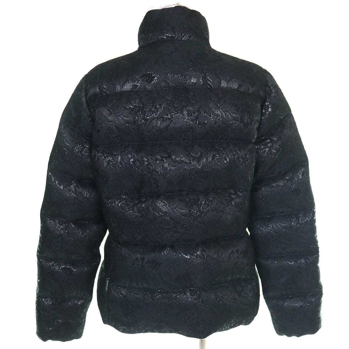 モンクレール SARIETTE セリッテ フラワージャガード スタンドカラー WZIP ダウンジャケット ブラック 4 レディース - NEWSED