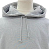 シュプリーム Satin Applique Hooded Sweatshirt バックロゴ プルオーバー パーカー グレー L メンズ