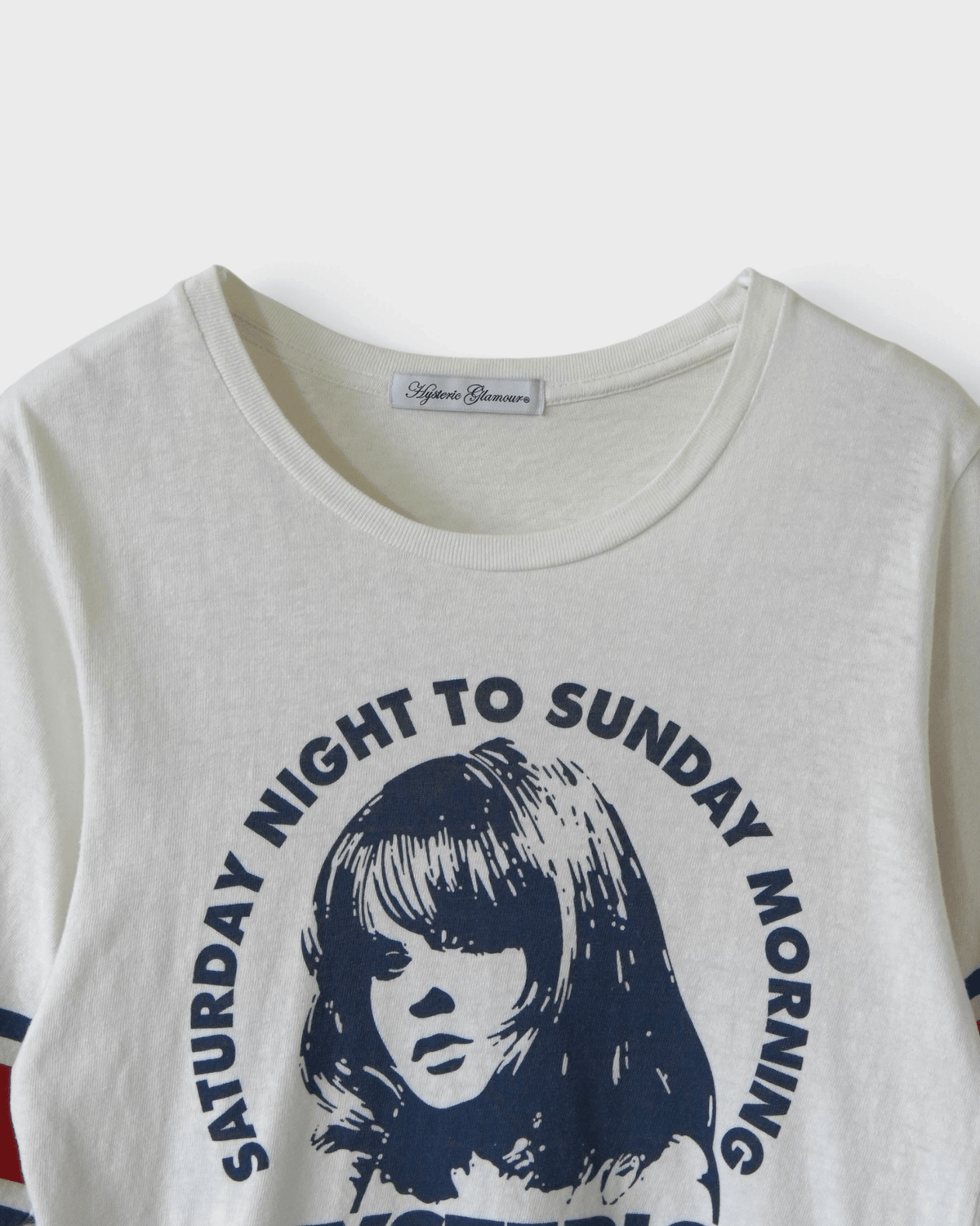 ヒステリックグラマー SATURDAY NIGHT TO SUNDAY MORNING Tシャツ ホワイト FREE レディース - NEWSED