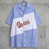 Scribble Logo Open Collar Shirt