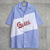 Scribble Logo Open Collar Shirt - NEWSED
