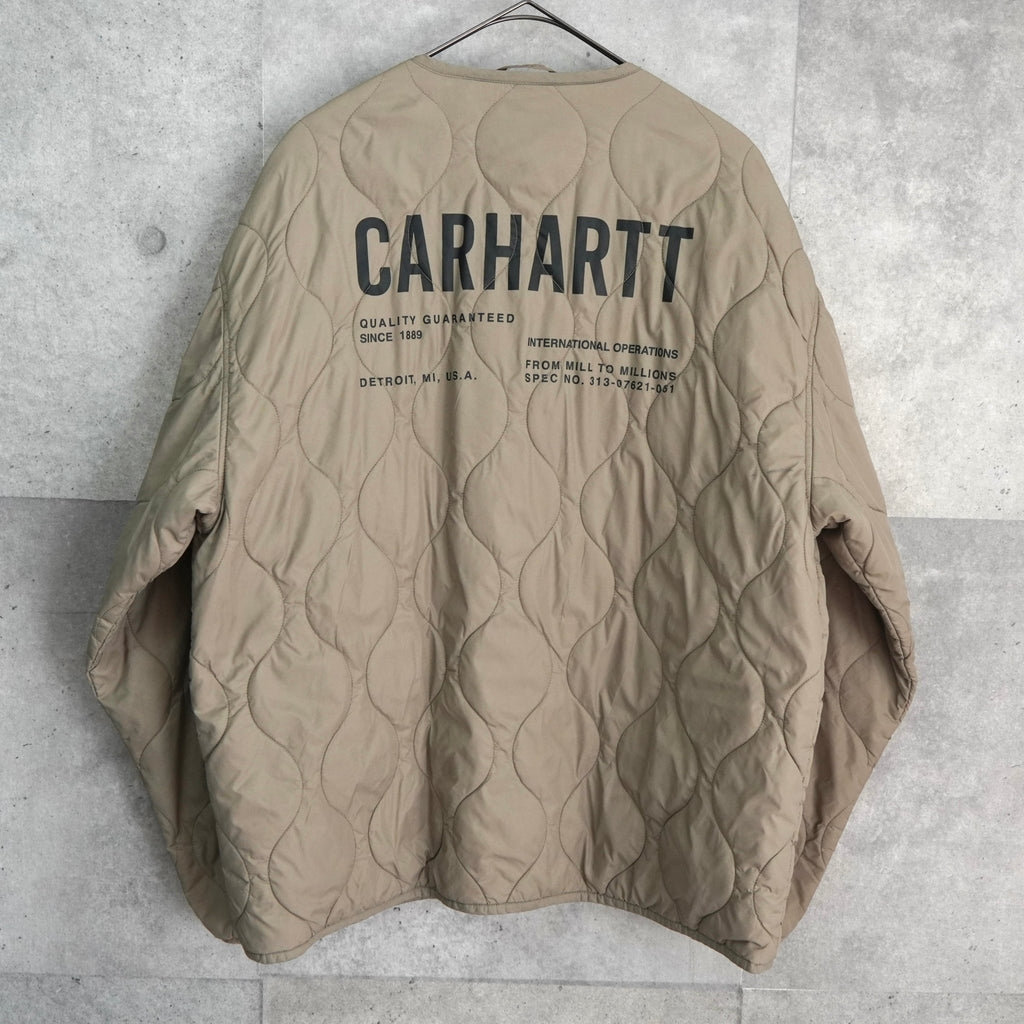 Sefton Liner カーハート ワークインプログレス バックロゴ キルティング ライナージャケット カーキ