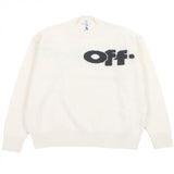 オフホワイト SHARED LOGO KNIT CREWNECK ロゴニット セーター クリーム M メンズ 未使用品 - NEWSED