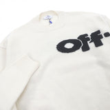 オフホワイト SHARED LOGO KNIT CREWNECK ロゴニット セーター クリーム M メンズ 未使用品 - NEWSED