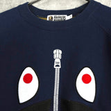 Shark Crewneck Sweatshirt エイプ シャーク スウェット ネイビー - NEWSED