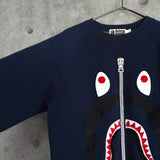 Shark Crewneck Sweatshirt エイプ シャーク スウェット ネイビー - NEWSED