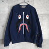 Shark Crewneck Sweatshirt エイプ シャーク スウェット ネイビー