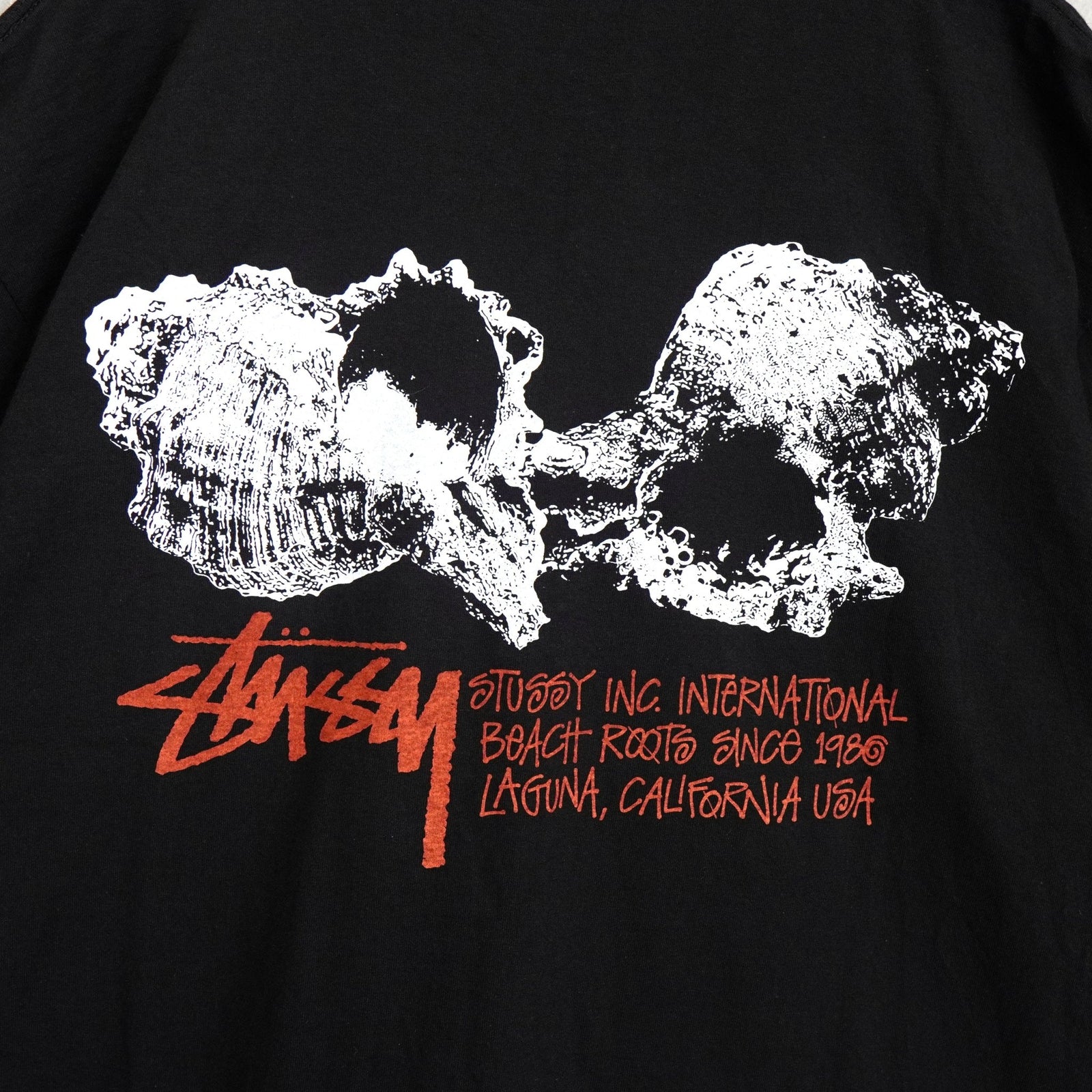ステューシー Shells Tee バック プリント Tシャツ ブラック 