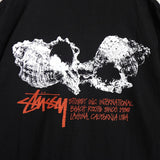 ステューシー Shells Tee バック プリント Tシャツ ブラック - NEWSED