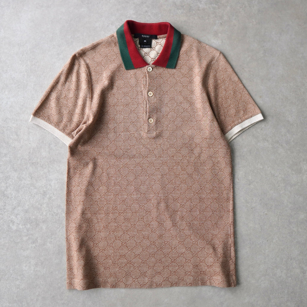 トップス Gucci GG Pattern Shelly Line Polo Shirt Gucci GG Pattern Shelly Line Polo Shirt