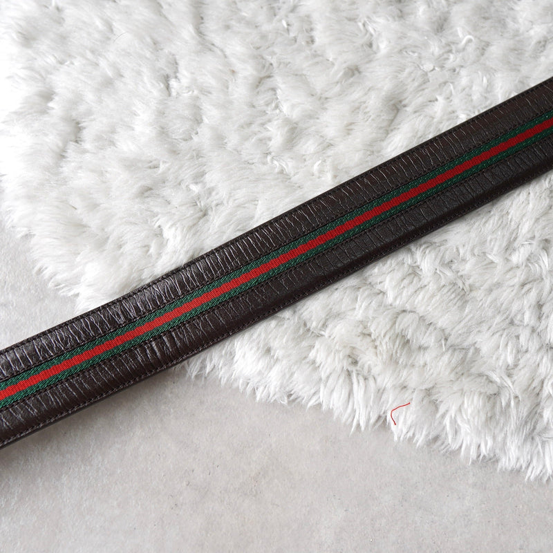 Shelly Line Leather Belt - NEWSED