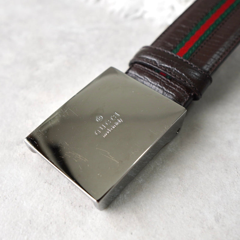Shelly Line Leather Belt - NEWSED