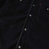 リーバイス SHERPA LINED TRUCKER JACKET コーデュロイ襟 ボアジャケット ブラック メンズ - NEWSED