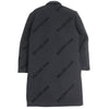 バレンシアガ SHIFTED COAT ロゴ総柄 ロング コート チャコールグレー 46 メンズ