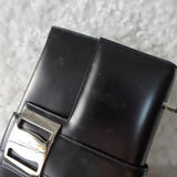 Silver Belt Calf Leather One Shoulder Bag｜Made in Italy - NEWSED