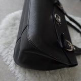 Silver Gancini Leather Hand Bag - NEWSED