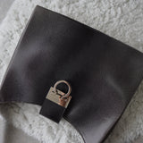 Silver Gancini Leather Shoulder Bag - NEWSED