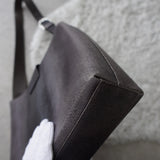 Silver Gancini Leather Shoulder Bag - NEWSED