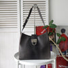 Silver Gancini Leather Shoulder Bag