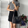 Silver Gancini Leather Shoulder Bag
