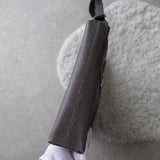 Silver Gancini Leather Shoulder Bag - NEWSED