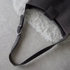 Silver Gancini Leather Shoulder Bag
