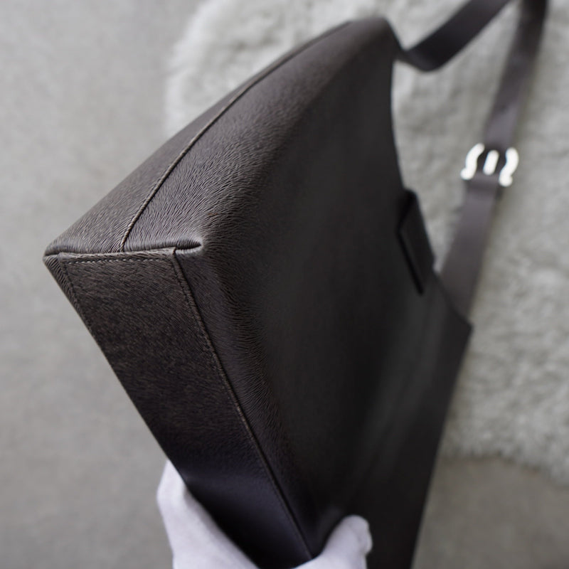 Silver Gancini Leather Shoulder Bag - NEWSED