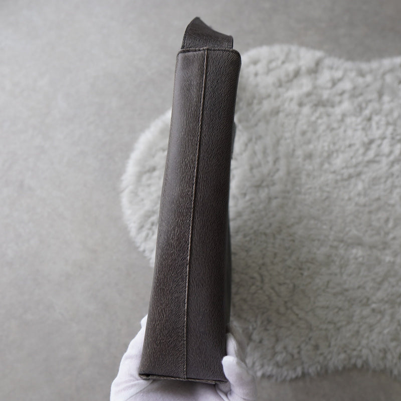 Silver Gancini Leather Shoulder Bag - NEWSED