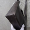 Silver Gancini Leather Shoulder Bag