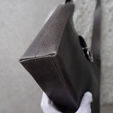 Silver Gancini Leather Shoulder Bag - NEWSED
