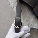 Silver Gancini Leather Shoulder Bag - NEWSED
