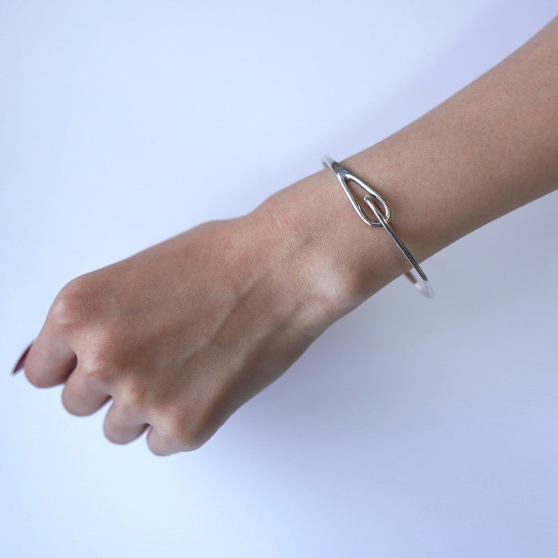 Silver Hook Bangle - NEWSED