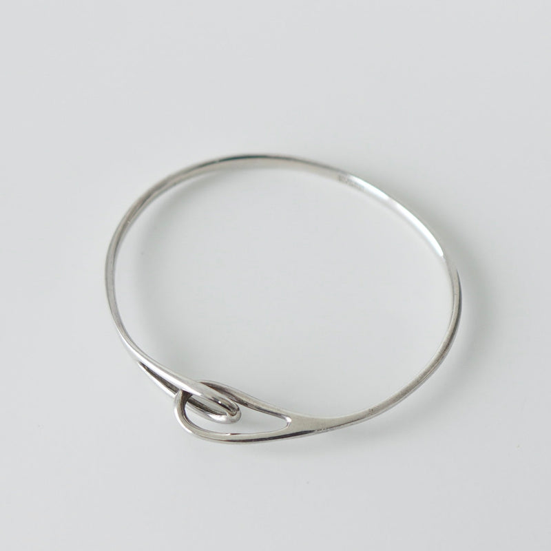 Silver Hook Bangle - NEWSED