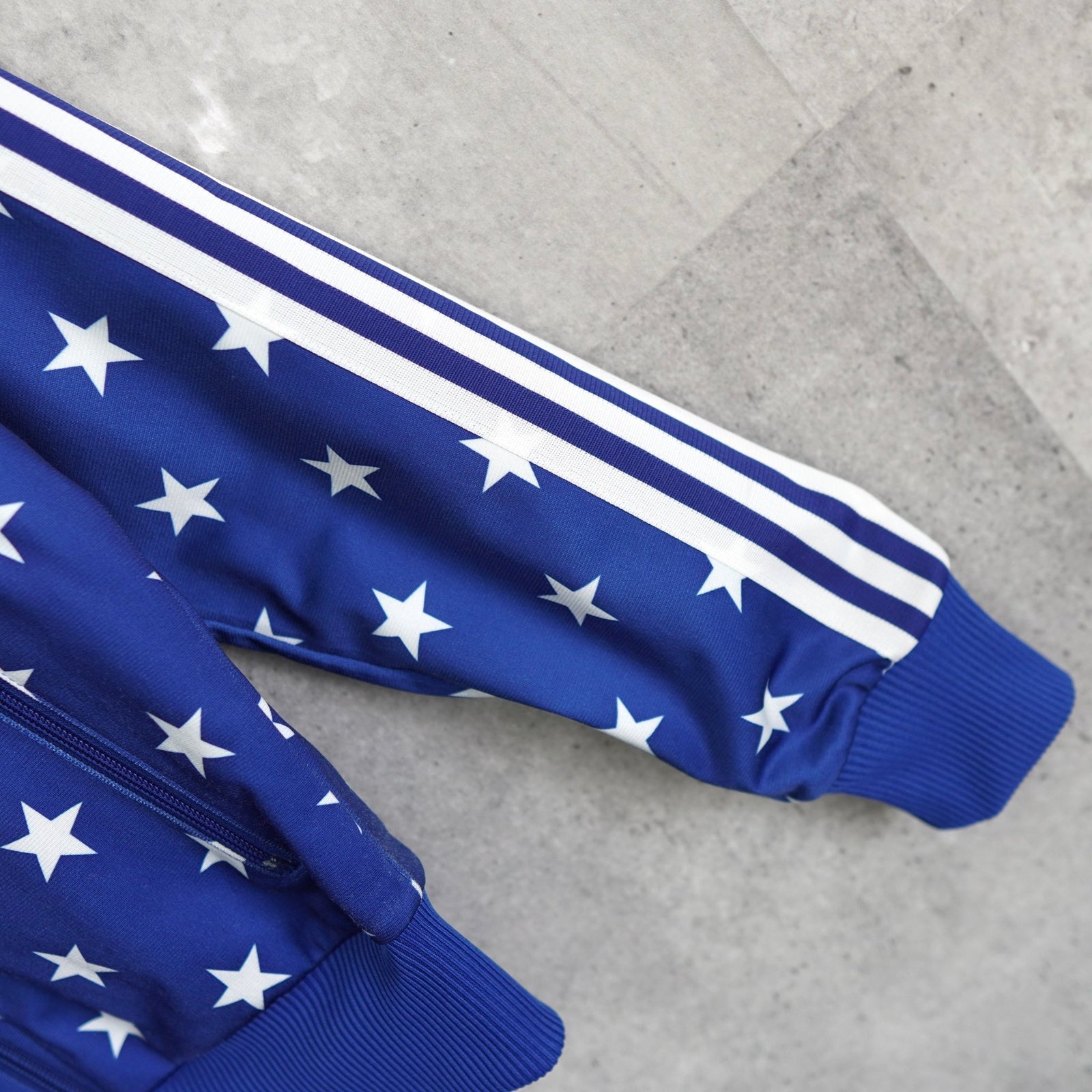 アディダス トラックジャケット スター 星柄 ブルー S〜M相当