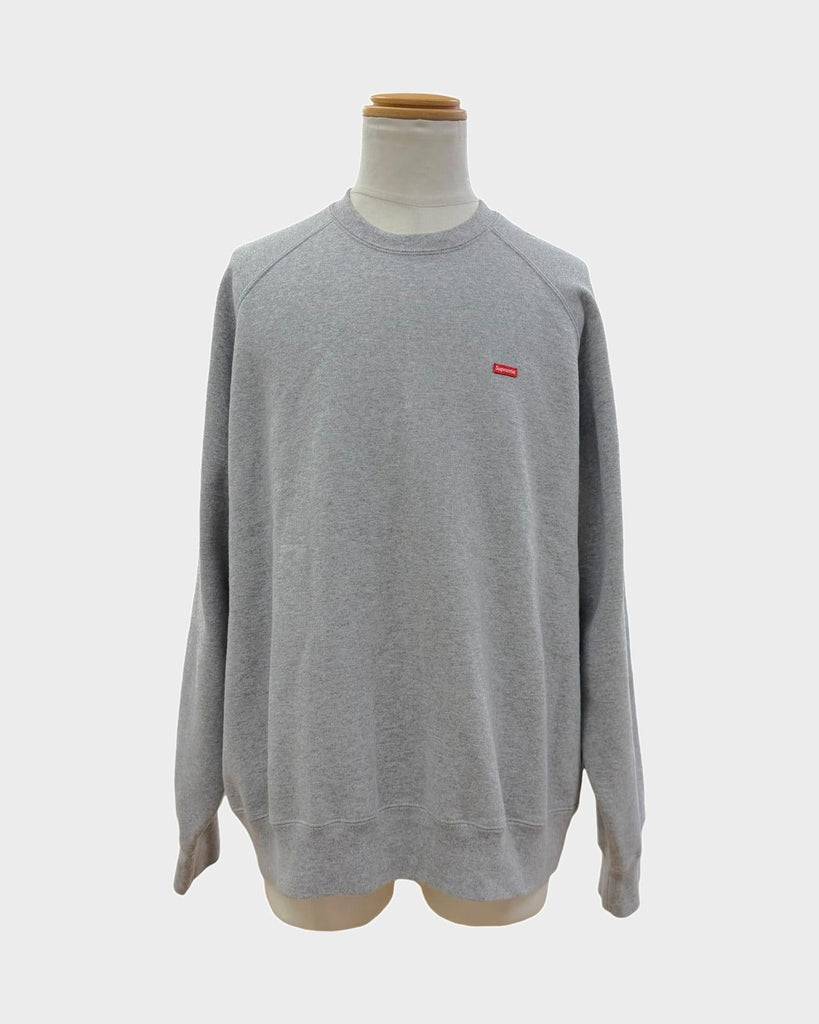 シュプリーム Small Box Raglan Crewneck スモールボックスロゴ プルオーバー スウェット グレー L メンズ