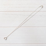 Small Open Heart Silver Necklace - NEWSED