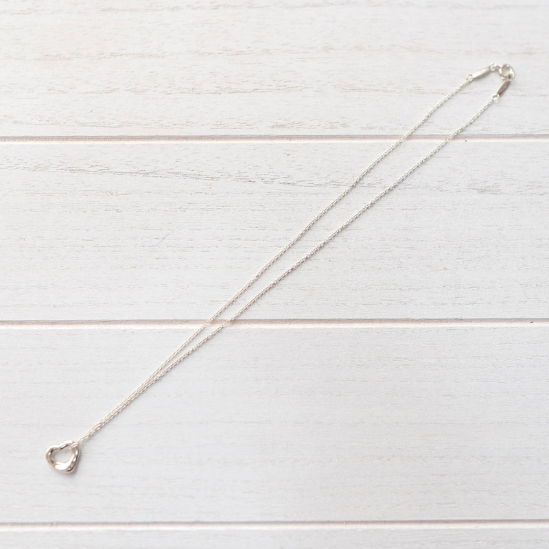 Small Open Heart Silver Necklace - NEWSED
