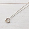 Small Open Heart Silver Necklace