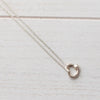 Small Open Heart Silver Necklace