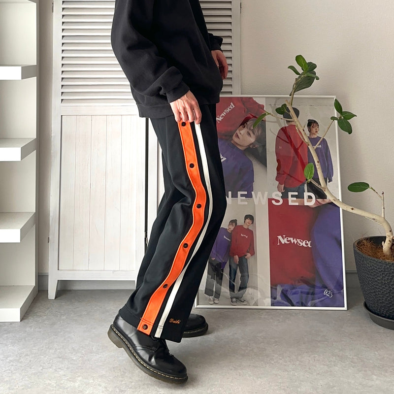 Snap Button Track Pants - NEWSED