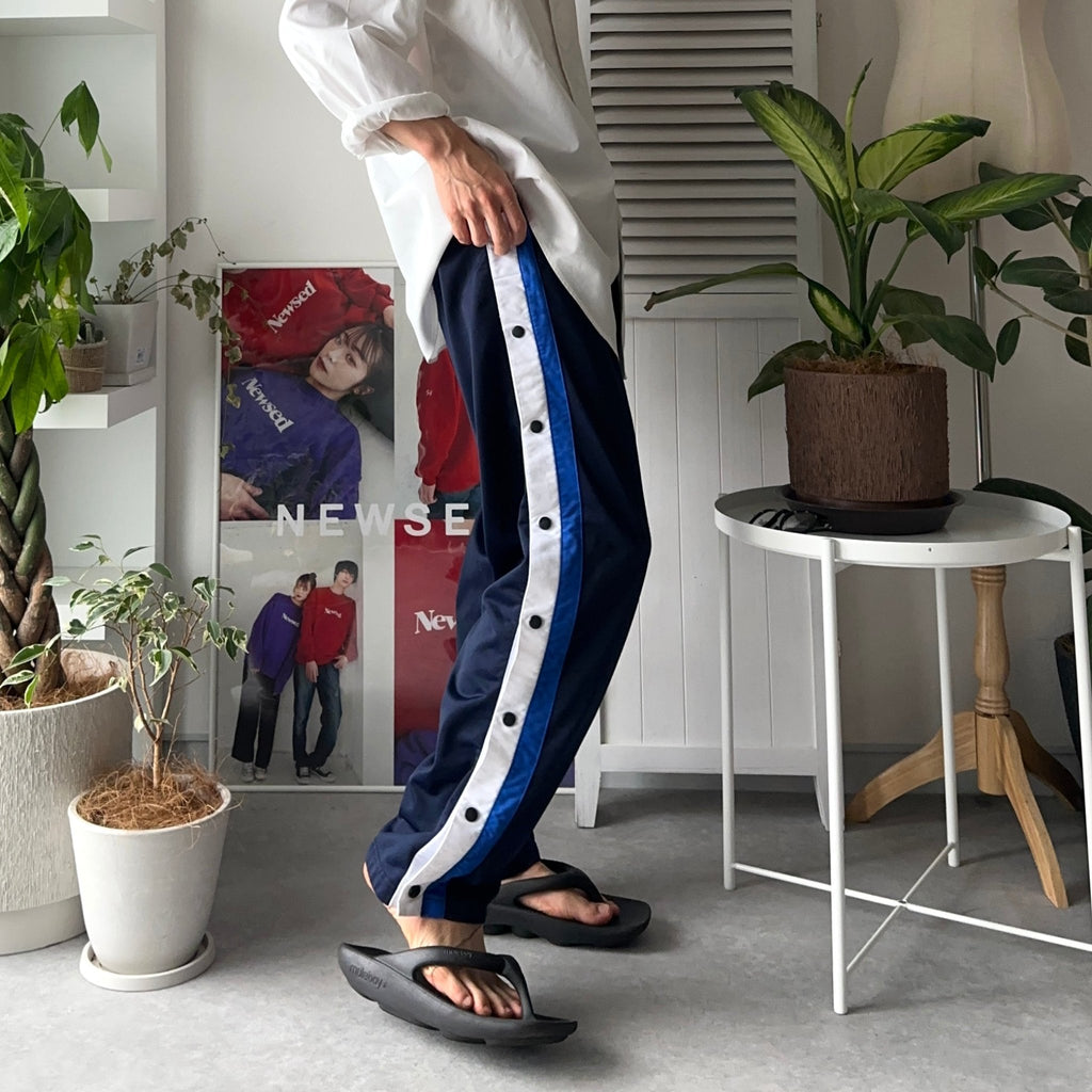 Snap Button Track Pants