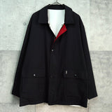 イヴサンローラン リバーシブル YSLロゴ ブルゾンホワイト / ブラック