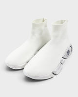 バレンシアガ Speed 2.0 Full Clear Sole Graffiti ペイントデザイン ソックススニーカー ハイカットスニーカー ホワイト 25 メンズ - NEWSED