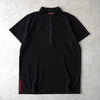 Sport Rubber Patch Half-zip Polo Shirt