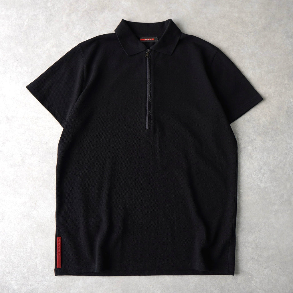 Sport Rubber Patch Half-zip Polo Shirt
