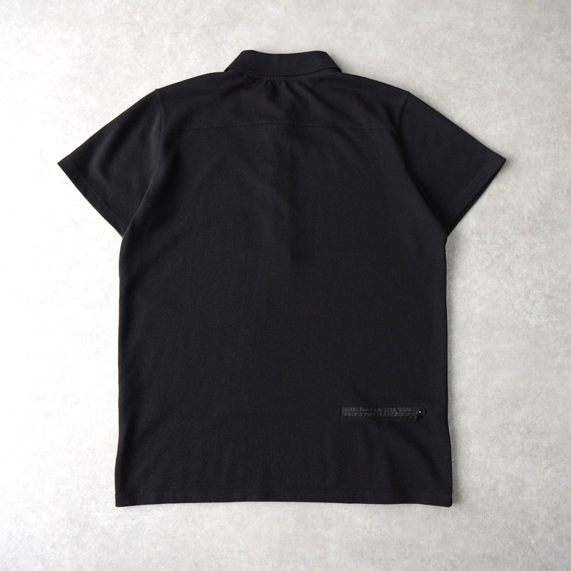 Sport Rubber Patch Half - zip Polo Shirt - NEWSED