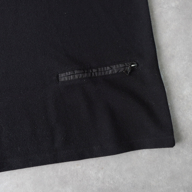Sport Rubber Patch Half - zip Polo Shirt - NEWSED