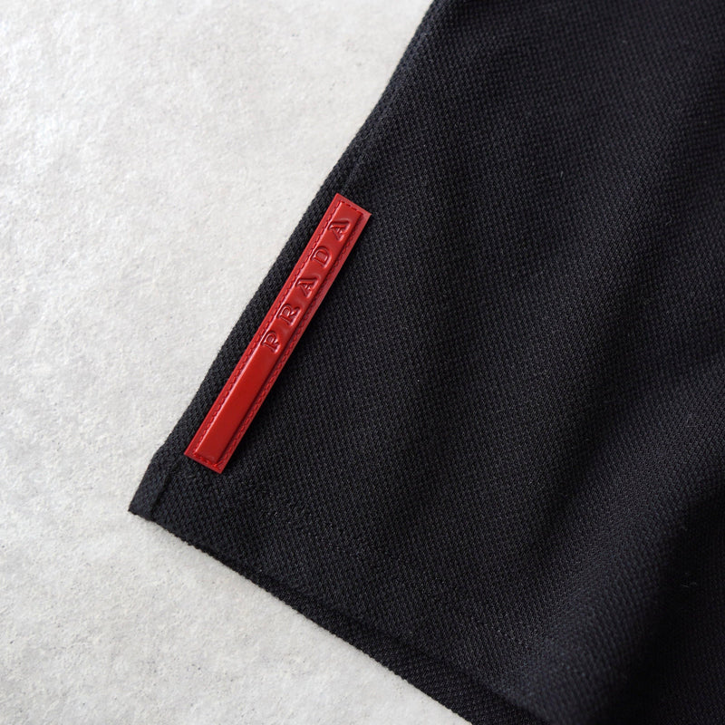 Sport Rubber Patch Half - zip Polo Shirt - NEWSED